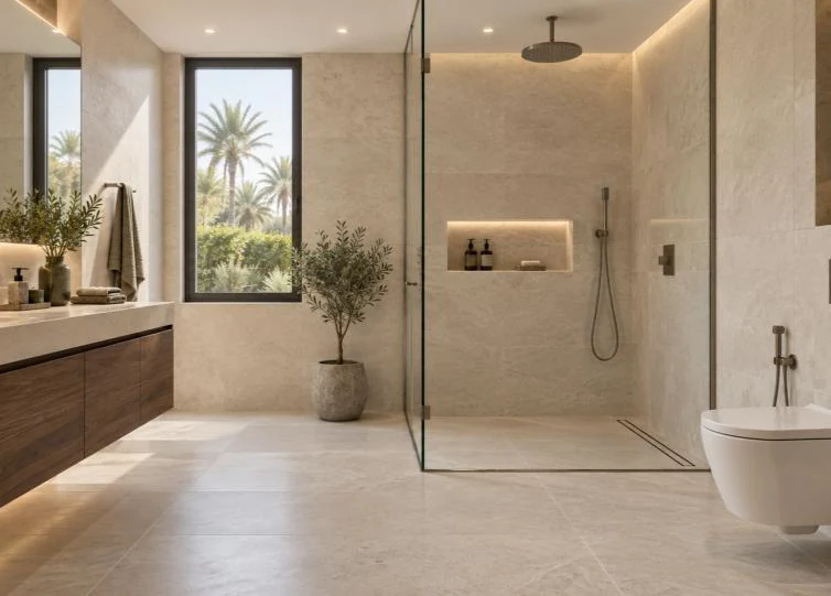 Refined wet-area finishes