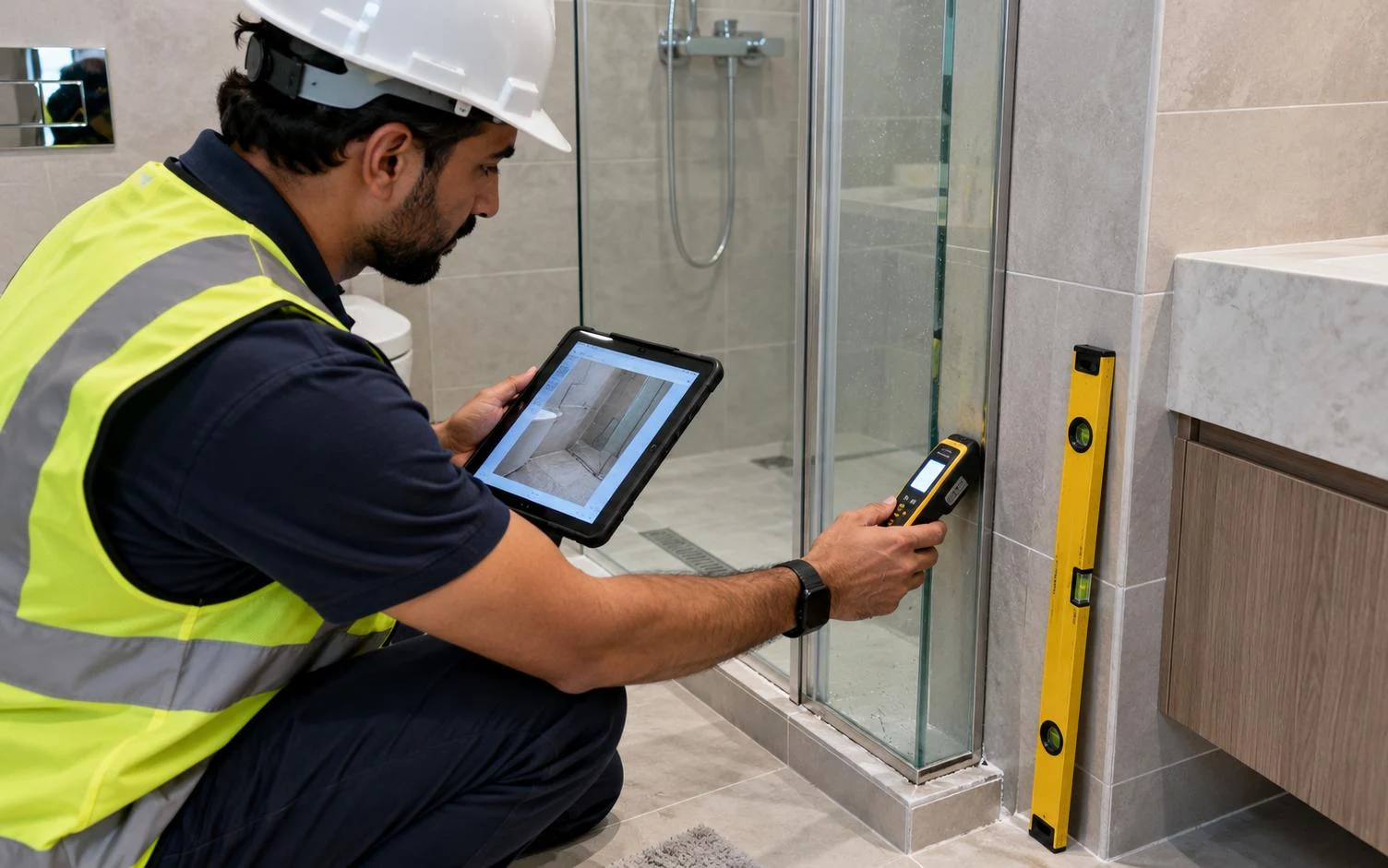 Inspection of bathroom finishes
